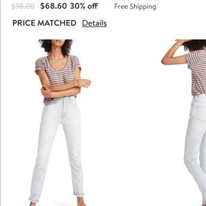 💋*FIRM Madewell Perfect Summer Jeans
